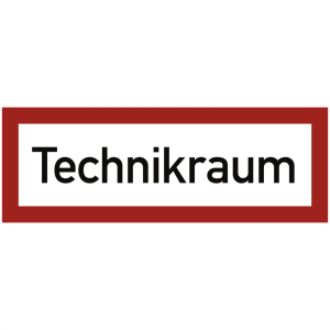 Dreifke&reg; Aufkleber Brandschutzschild Technikraum, Folie, 210x74 mm, 1 St&uuml;ck