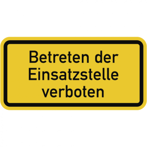 Dreifke&reg; Betreten der Einsatzstelle verboten, Kunststoff, reflekt. RA1(Typ 1)...