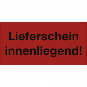 Aufkleber Lieferschein innenliegend!, Papier, 50,8x25,4 mm, 1000 St&uuml;ck/Rolle