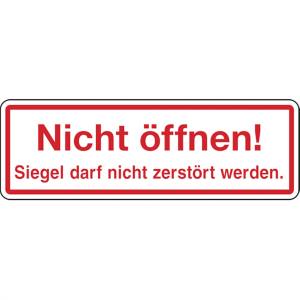 Dreifke&reg; Sicherheitsetikett, Nicht &ouml;ffnen! Siegel darf nicht zerst&ouml;rt werden....