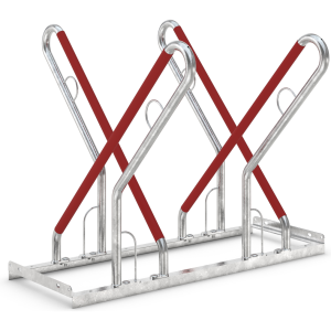 Fahrradständer mit Anlehnbügel 0514 XBF | 4 Räder zweiseitig | RA 540mm