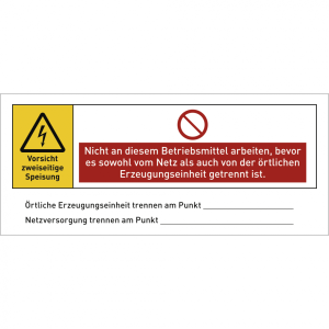 Dreifke&reg; Aufkleber Warnhinweis f&uuml;r eine PV-Anlage (Photovoltaikanlage), Folie...