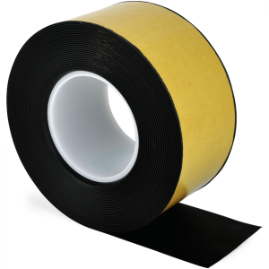Bodenmarkierungsband WT-500 mit abgeschr&auml;gten Kanten, PVC, Schwarz,7,5 mm x 10 m