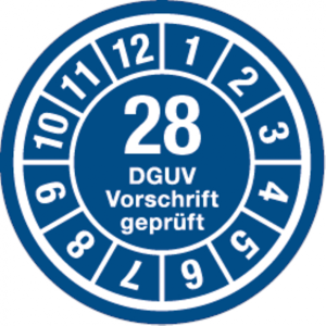 Dreifke&reg; Jahrespr&uuml;fplaketten, DGUV Vorschrift gepr&uuml;ft, - 35 mm Dokumentenfoli...