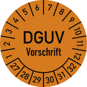Dreifke&reg; Pr&uuml;fplakette DGUV Vorschrift, 2027 - 2032, Folie, &Oslash; 25 mm, 10 St&uuml;ck/...