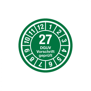Dreifke&reg; Aufkleber Jahrespr&uuml;fplaketten, DGUV Vorschrift gepr&uuml;ft, Jahresfarben...