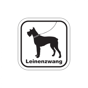 Dreifke&reg; Hinweisschild, Leinenzwang, 200 x 200 mm, Alu glatt 1 Stk.