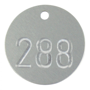 Dreifke&reg; Kennzeichnungsmarken, Aluminium silber, fortlaufend nummeriert, &Oslash; 30...