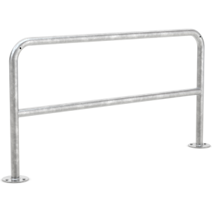 Fahrrad Anlehnbügel mit Knierohr 9231 | Stahl zn | Aufdübeln | B1500mm