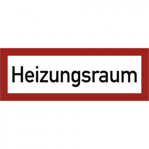 Dreifke&reg; Aufkleber Heizungsraum, Folie, 297x105 mm