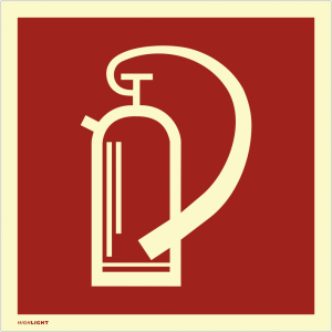 Dreifke&reg; Aufkleber Feuerl&ouml;scher, Folie, langnachleuchtend, 160-mcd, 200x200 mm