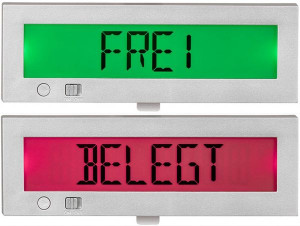 Go2 Frei Belegt T&uuml;rschild | Digitales Frei Besetzt Schild | LED Anzeige rot o...