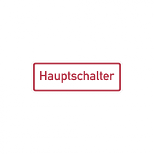 Dreifke&reg; Hinweisschild, Hauptschalter | Folie selbstklebend | 200x100 mm, 1 Stk