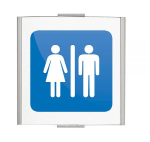 FRANKFURT T&uuml;rschild 120x120mm mit Piktogramm WC allgemein