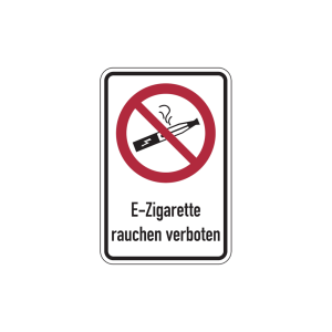 Dreifke&reg; Verbotsschild, Kombischild, E-Zigarette rauchen verboten, praxisbew&auml;...