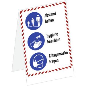 Dreifke&reg; Aufsteller FACILIS "AHA-Regel", Kunststoff, 330x505 mm