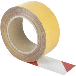 Universelles Bodenmarkierungsband WT-5125, PVC, Rot/Wei&szlig;, 50 mm x 10 m