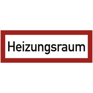 Dreifke&reg; Aufkleber Brandschutzschild Heizungsraum, Folie, 210x74 mm, 1 St&uuml;ck