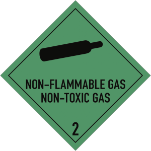 Gefahrzettel Klasse 2 Nr. 2.2 Text NON-FLAMMABLE..., Folie, 250x250 mm
