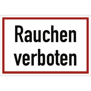 Dreifke&reg; Schild Rauchen verboten, Textschild, Aluminium, 300x200 mm