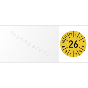 Dreifke&reg; Kabelpr&uuml;fplakette Jahr 2026 mit Monaten, Folie, 60x25 mm, 10 St&uuml;ck/B...