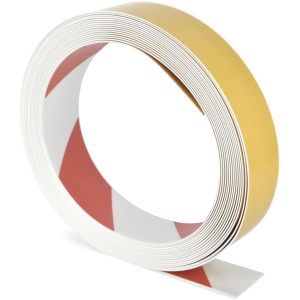 Bodenmarkierungsband WT-500 mit abgeschr&auml;gten Kanten, PVC, Rot/Wei&szlig;,50 mm x 10 m