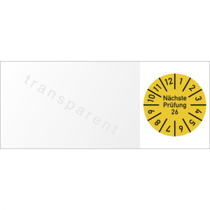 Dreifke&reg; Kabelpr&uuml;fplakette N&auml;chste Pr&uuml;fung 2026, Folie, 60x25 mm, 10 St&uuml;ck/Bogen