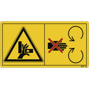 Dreifke&reg; Aufkleber - Niemals in den Nadel- und Knoterbereich .., Folie, 116x6...