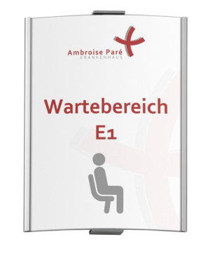 FRANKFURT Wandschild DIN A4 hoch | 297 x 230 mm | Aluminium silber | entspieg...
