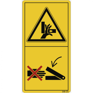 Dreifke&reg; Niemals in den Quetschgefahrenbereich ..., Folie, 50x96 mm, 10 St&uuml;ck...