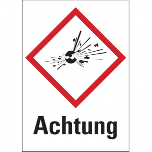 Dreifke&reg; Gefahrstoffetiketten - Explodierende Bombe (GHS01) - 52x74 mm Folie ...