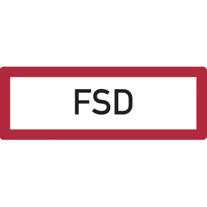 Dreifke&reg; Feuerwehrschild, FSD (Feuerschl&uuml;sseldepot) - DIN 4066 | Alu gepr&auml;gt ...