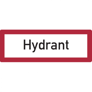 Dreifke&reg; Feuerwehrschild, Hydrant - DIN 4066 | Alu gepr&auml;gt | 297x105 mm, 1 Stk