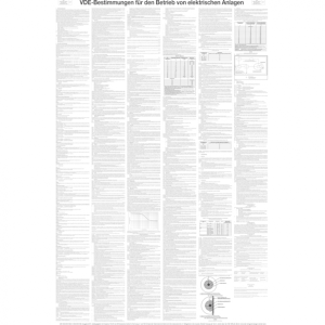Dreifke&reg; VDE Aushang, VDE-Bestimmungen f&uuml;r den Betrieb von elektrischen Anlag...
