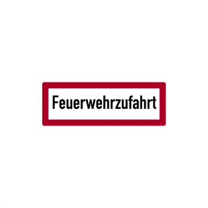Schild Feuerwehrzufahrt | gem&auml;&szlig; DIN 4066 | Alu gepr&auml;gt 210 x 594 mm