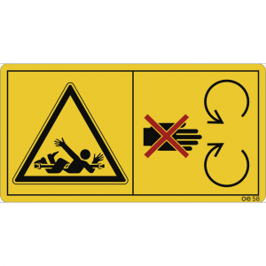 Dreifke&reg; Aufkleber - Sich nicht im Bereich der Antriebswelle .., Folie, 168x8...