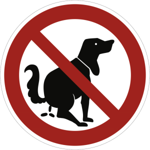 Dreifke&reg; Schild Hier kein Hundeklo, Alu 1,8mm, &Oslash; 315 mm