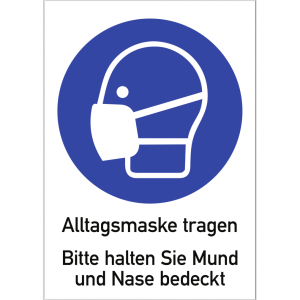 Dreifke&reg; Aufkleber (Folie) "Maske benutzen", 21x29,7cm (BxH), Folie selbstkle...