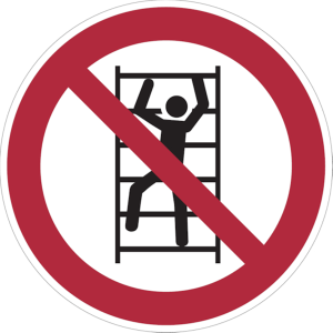 Dreifke&reg; Kunststoff-Schild "Aufsteigen verboten", &Oslash;20cm, 1 St&uuml;ck, Verbotszeic...