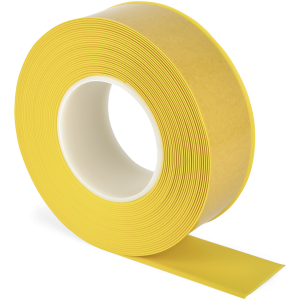 Bodenmarkierungsband WT-500 mit abgeschr&auml;gten Kanten, PVC, Gelb, 50 mm x 10 m