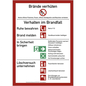 Dreifke&reg; Aufkleber Brandschutzordnung (mit Handfeuermelder), Teil A (2014), F...