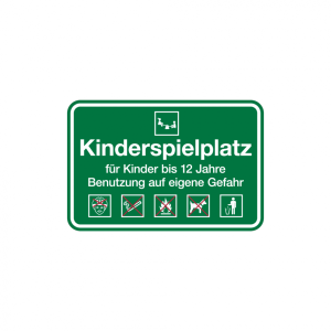 Dreifke&reg; Hinweisschild, Spielplatzschild, Kinderspielplatz bis 12 Jahre, 400x...