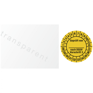 Dreifke&reg; Kabelpr&uuml;fplakette Gepr&uuml;ft nach DGUV Vorschrift 3, 2028-2037, Folie, ...