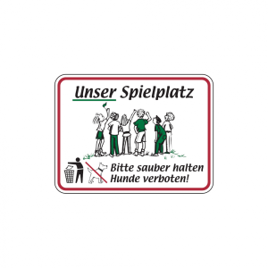 Dreifke&reg; Hinweisschild, Unser Spielplatz - Bitte sauber halten, 300x400mm, Al...