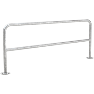 Fahrrad Anlehnbügel mit Knierohr 9241 | Stahl zn | Aufdübeln | B2000mm
