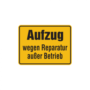 Dreifke&reg; Hinweisschild, Aufzug wegen Reparatur au&szlig;er Betrieb, Magnetfolie, 15...