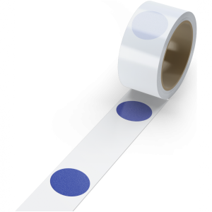 Segmentierte Bodenmarkierungspunkte WT-5126, PVC, Blau, &Oslash; 50 mm, Rolle 10 m
