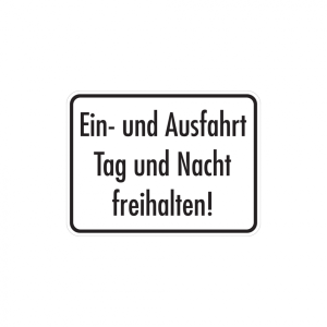 Dreifke&reg; Hinweisschild, Ein- und Ausfahrt freihalten, 300x400mm, Alu gepr&auml;gt,...