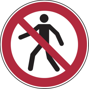 Dreifke&reg; Kunststoff-Schild "F&uuml;r Fu&szlig;g&auml;nger verboten", &Oslash;20cm, 1 St&uuml;ck, Verbotsz...