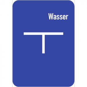 Dreifke&reg; Wasser-Hinweisschild (C), Alu, 100x140 mm